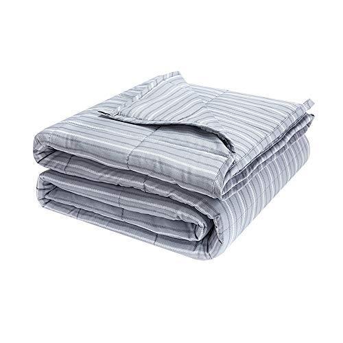 Weighted Idea Cool Weighted Blanket | 12 lbs | 48''x78'' | Cotton | Grey | for Adult Woman and Man