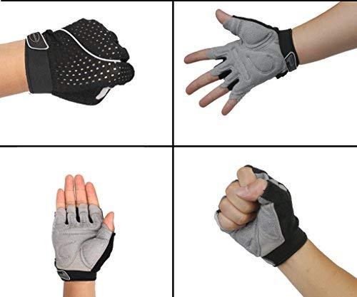 Tourdarson Weight Lifting Gym Gloves Microfiber & Anti-Slip Silica Gel Grip Padded Workout Gloves for Weightlifting, Cross Training, Gym, Fitness, Bodybuilding Men & Women