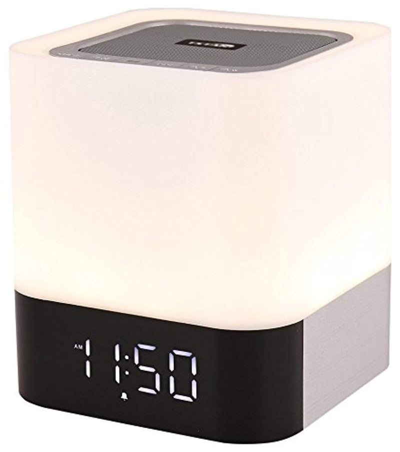 KAKAFU 21215454 Portable Wireless Bluetooth 4.0 Speaker and LED Light Lamp Alarm Clock LED Table Lamp/Night Light, Smart Touch LED Mood Lamp, MP3 Player, Supported Micro TF SD Card/USB/3.5mm AUX Jack