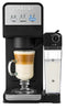 Gourmia GCM4000 3 In 1 Single Serve -1 Touch -K-Cup Compatible Coffee Cappuccino & Latte Maker -Built-In Milk Frother -Steams Milk Straight in Cup -1450W -Black