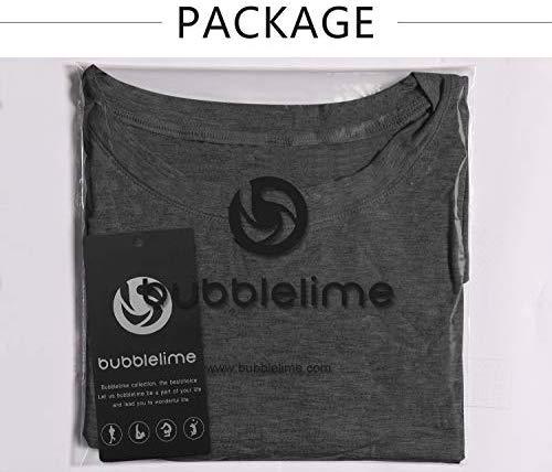 BUBBLELIME Workout Tops for Women Athletic Shirts Soft Modal Sexy Open Back Activewear Yoga Running Outdoor Sports