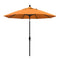 California Umbrella 9' Round Aluminum Market Umbrella, Crank Lift, Collar Tilt, White Pole, Sunbrella Pacific Blue