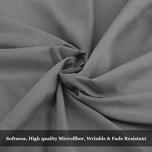 BYSURE Hotel Luxury Bed Sheets Set 4 Piece(Twin, Black) - Super Soft 1800 Thread Count 100% Microfiber Sheets with Deep Pockets, Wrinkle & Fade Resistant
