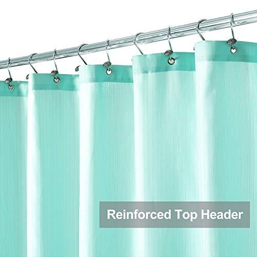 N&Y HOME Caregiver Attendant 36 inches Height Weighted Fabric Shower Curtain Machine Washable,Water Repellent Bathroom Curtains with Grommets, White, 48x36 inch