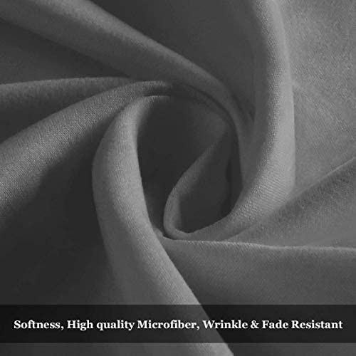 BYSURE Hotel Luxury Bed Sheets Set 4 Piece(Twin, Black) - Super Soft 1800 Thread Count 100% Microfiber Sheets with Deep Pockets, Wrinkle & Fade Resistant