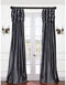 Half Price Drapes PTCH-112-108-RU Ruched Faux Silk Taffeta Curtain, Platinum