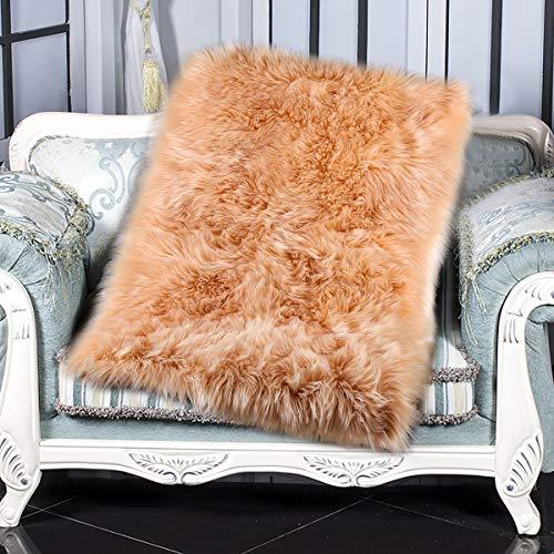 PAGISOFE Soft Faux Sheepskin Fluffy Rugs for Bedroom Kids Room, High Pile Faux Fur Area Rug Bedside Floor Carpet Photography, 3x5 Feet Rectangular Grey