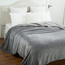 Bedsure Flannel Fleece Luxury Blanket Grey Queen Size Lightweight Cozy Plush Microfiber Solid Blanket