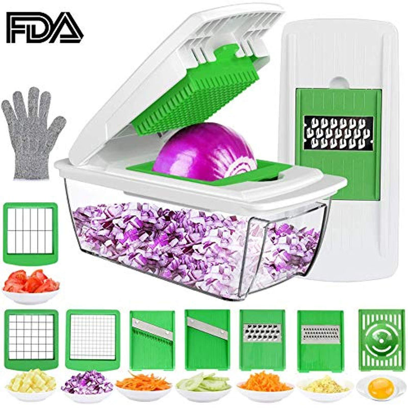 New 4-in-1 Vertical Vegetable Slicer, Rotating Adjustable Blades, Heavy Duty Veggie Spiralizer with Strong Suction Cup, for Low Carb,Paleo,Gluten-Free Meals (Free Cleaning Brush)