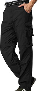 Mens Hiking Pants Adventure Quick Dry Convertible Lightweight Zip Off Fishing Travel Mountain Trousers