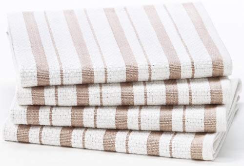 COTTON CRAFT - 12 Pack - Twill Stripe Kitchen Towel - Multi- 100% Cotton - Oversized 16x28 - Modern Clean Striped Pattern