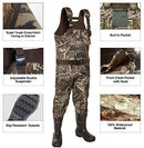 TIDEWE Chest Waders, Hunting Waders for Men Realtree MAX5 Camo with 600G & 800G Insulation, Waterproof Cleated Neoprene Bootfoot Wader, Insulated Hunting & Fishing Waders