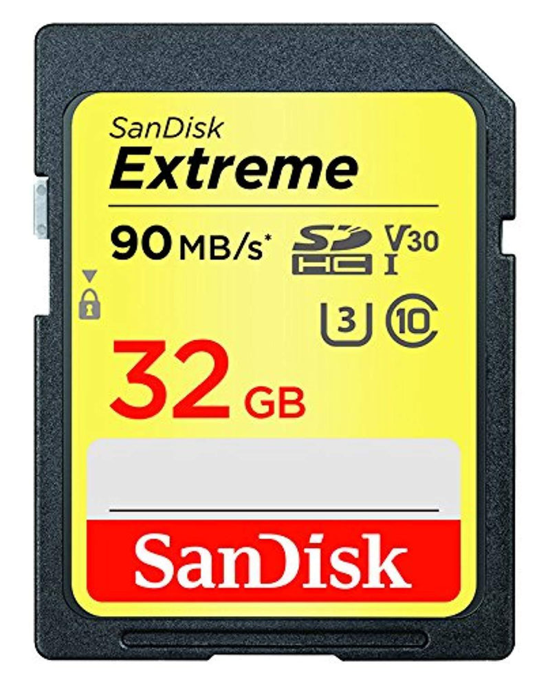 SanDisk Extreme 32GB 90 Mb/s SDHC UHS-I Card (SDSDXVE-032G-GNCIN) [Newest Version]