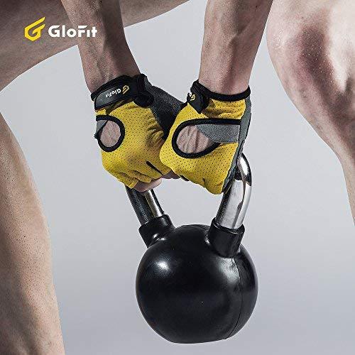Glofit FREEDOM Workout Gloves, Knuckle Weight Lifting Shorty Fingerless Gloves with Curved Open Back, for Powerlifting, Gym, CrossFit, Women and Men