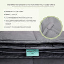 Weighted Idea Cool Weighted Blanket | 12 lbs | 48''x78'' | Cotton | Grey | for Adult Woman and Man