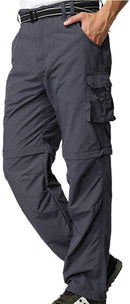 Mens Hiking Pants Adventure Quick Dry Convertible Lightweight Zip Off Fishing Travel Mountain Trousers