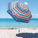 Sand Anchor 7 feet Beach Umbrella With Tilt and Telescoping Pole- Red