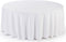 12 Pack 84" ROUND Table Cover Premium Plastic Tablecloth for any Party or Event (White)
