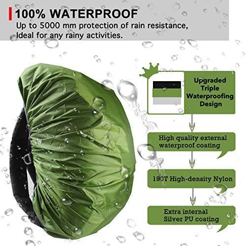 Frelaxy Waterproof Backpack Rain Cover for (15-90L), 2025 Upgraded Triple Waterproofing, Antislip Cross Buckle Strap, Ultralight Compact Portable, for Hiking, Camping, Biking, Outdoor, Traveling