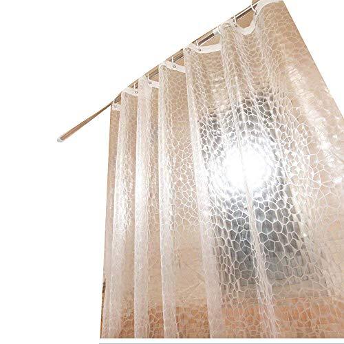 N&Y HOME 36x72 Inch Shower Curtain Liner, EVA 3D Water Cube Shower Curtain with Bottom Magnets, Waterproof Shower Curtain, Heavy Duty