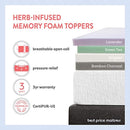 Best Price Mattress Mattress Topper - 2" Memory Foam Bed Topper Lavender Cooling Mattress Pad, Queen Size