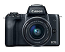Canon EOS M50 Mirrorless Camera Kit w/EF-M15-45mm and 4K Video (Black)