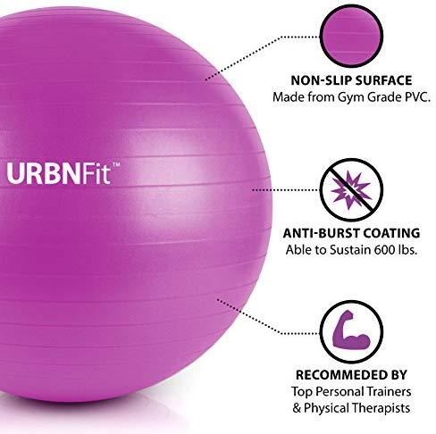 URBNFit Exercise Ball (Multiple Sizes) for Fitness, Stability