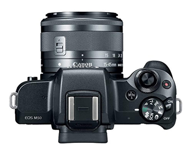 Canon EOS M50 Mirrorless Camera Kit w/EF-M15-45mm and 4K Video (Black)
