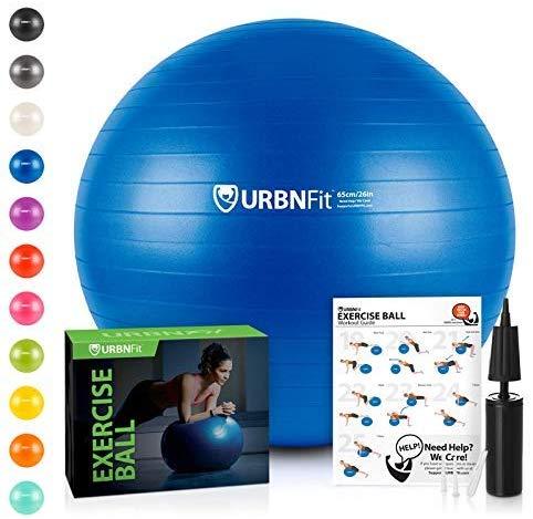 URBNFit Exercise Ball (Multiple Sizes) for Fitness, Stability