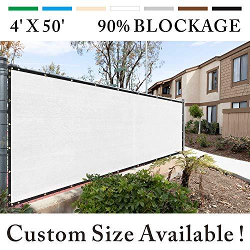 Y- STOP 5' x 25' Green Fence Privacy Screen Windscreen Cover Netting Mesh Fabric Cloth - Get Your Privacy Today Stop Neighbor Seeing-Through Stop Dog Barking Protect Property WE Custom Make Size