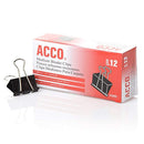 ACCO Binder Clips, Medium, 2 Boxes, 12/Box (A7072050), Black