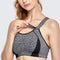 SYROKAN Women's Front Adjustable Lightly Padded Wirefree Racerback High Impact Sports Bra