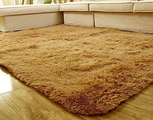 Super Soft Indoor Modern Shag Area Silky Smooth Rugs Living Room Carpet Bedroom Rug for Children PAGISOFE Play Solid Home Decorator Floor Rug and Carpet 4- Feet by 5- Feet (Hot Pink)