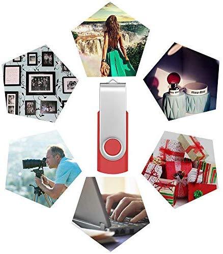 4GB USB Flash Drive Bulk 10 Pack Portable Zip Drives, Portable Thumb Drive 4 GB Swivel USB 2.0 Memory Stick Data Storage, Metal Pen Drive Flash Disk Multi Pack Jump Drives in Black by FEBNISCTE