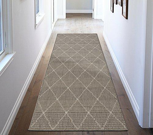 Ottomanson Jardin Collection sisal Area Rug, 5'3""X7'3"", Grey Trellis