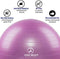 Exercise Ball - Professional Grade Anti-Burst Fitness, Balance Ball for Pilates, Yoga, Birthing, Stability Gym Workout Training and Physical Therapy