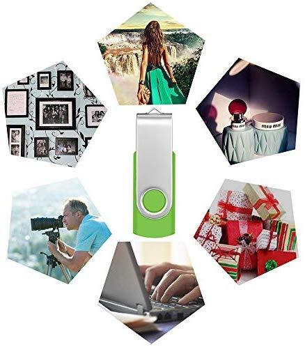 4GB USB Flash Drive Bulk 10 Pack Portable Zip Drives, Portable Thumb Drive 4 GB Swivel USB 2.0 Memory Stick Data Storage, Metal Pen Drive Flash Disk Multi Pack Jump Drives in Black by FEBNISCTE