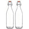 Seacoast Clear Glass Bottle with Swing Top Stopper, 33.75 Oz Round Pack of 4