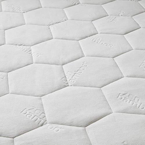 CHOKIT Ultra Soft Fitted Bamboo Mattress Pad - Premium Hypoallergenic Bamboo Mattress Topper with Honeycomb Cooling Technology - King White
