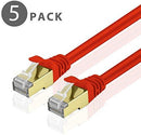 TNP Cat6 Ethernet Patch Cable (20 Inch) - Professional Gold Plated Snagless RJ45 Connector Computer Networking LAN Wire Cord Plug Premium Shielded Twisted Pair (Orange)