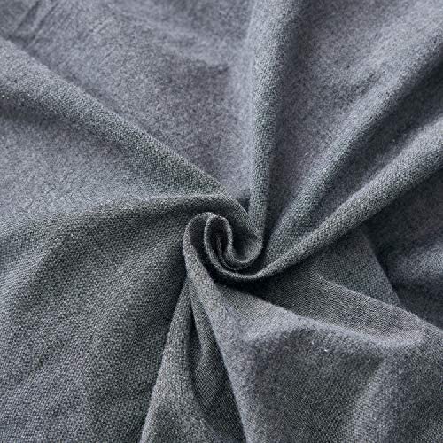 SORMAG 100% Washed Cotton Duvet Cover 3 Piece, Comforter Cover California King Size, Ultra Soft with Zipper Closure, Corner Ties, Simple Bedding Style, Gray White Plaid