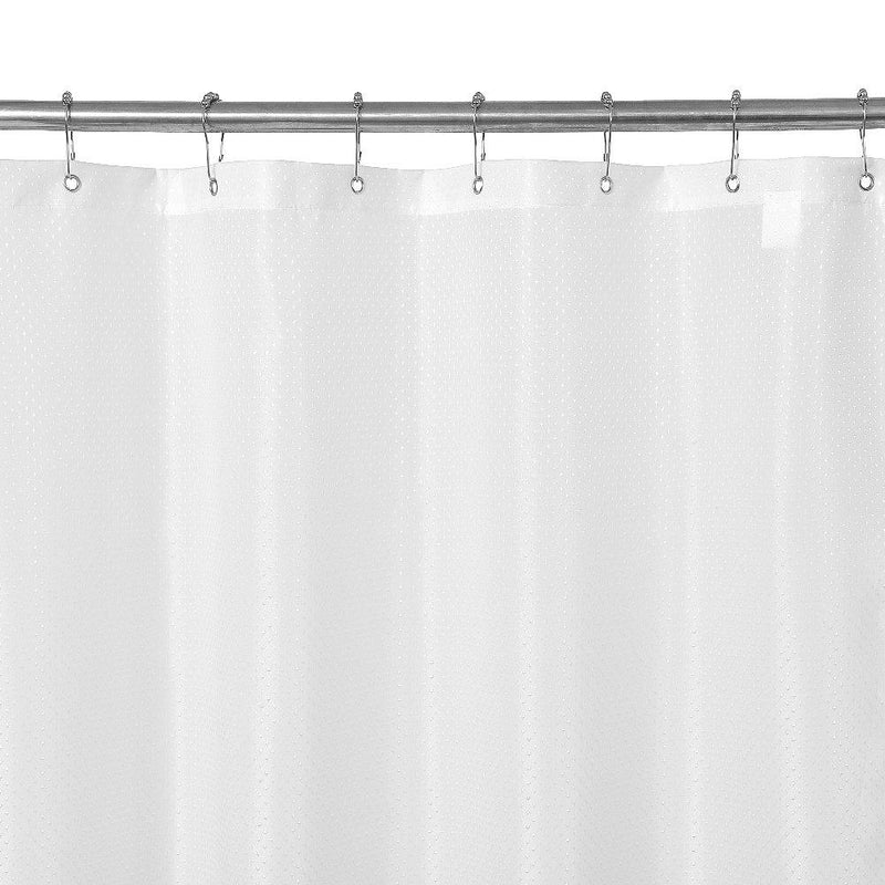 N&Y HOME Fabric Shower Curtain Liner Extra Long Stall Size 54 Width by 80 Length inches, Hotel Quality, Washable, White Bathroom Curtains with Grommets, 54x80