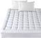 Balichun Pillowtop Full Mattress Pad Cover 300TC 100% Cotton Down Alternative Filled Mattress Topper with 8-21-Inch Deep Pocket (White, Full)