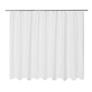 Mrs Awesome Embossed Microfiber Fabric Stall Shower Curtain Liner 54 x 72 inch, Washable and Water Repellent, White