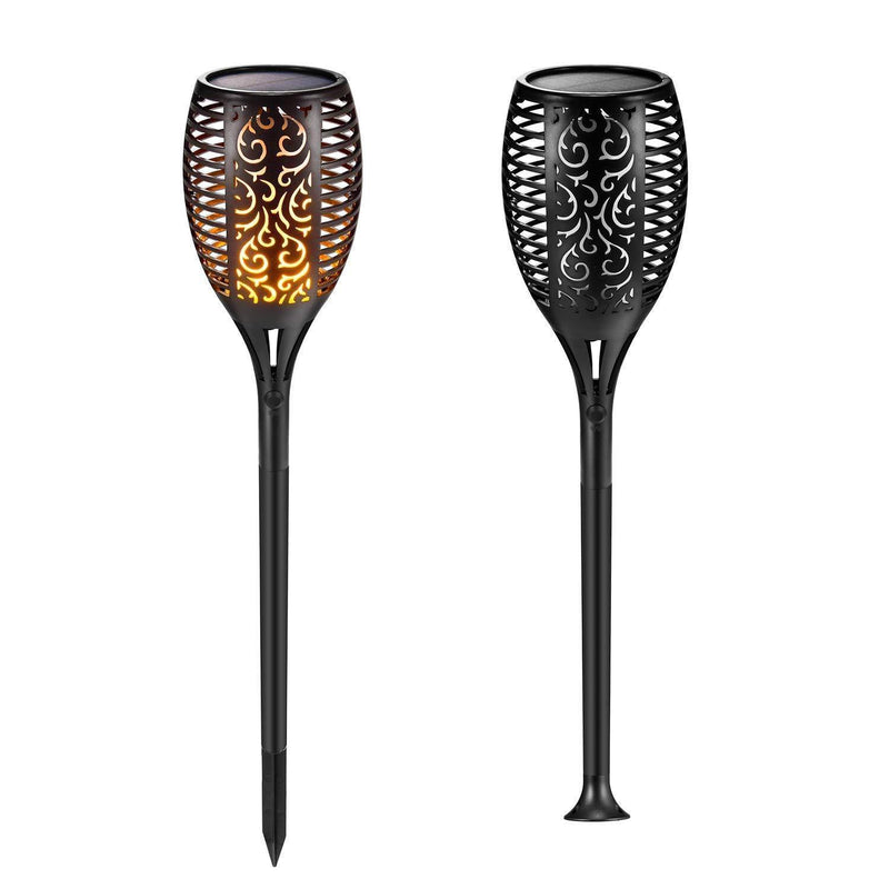 Solar Lights Outdoor, ADSION Landscape Lighting Waterproof Flickering Dancing Flames Torch Lights, 96 LED Tiki Torches for Outdoor Decorations Garden Patio Backyard Pathway(2 Pack)