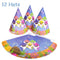 12 Baby Cute Shark Party Hat - Birthday Decorations Doo Doo Party Paper Hats for Children