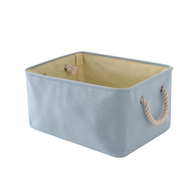 TheWarmHome Foldable Jumbo Fabric Storage Bins Grey Basket for Gifts Empty (18.9×15×11.8 inch)