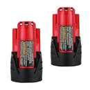 Batteries for Milwaukee M12 48-11-2401 Replace RED LITHIUM 12-volt 3.0Ah Cordless Tool Battery by Fhybat