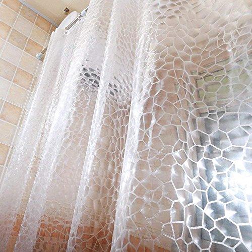 N&Y HOME 36x72 Inch Shower Curtain Liner, EVA 3D Water Cube Shower Curtain with Bottom Magnets, Waterproof Shower Curtain, Heavy Duty