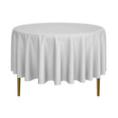 Lann's Linens - 120" Round Premium Tablecloth for Wedding/Banquet/Restaurant - Polyester Fabric Table Cloth - White